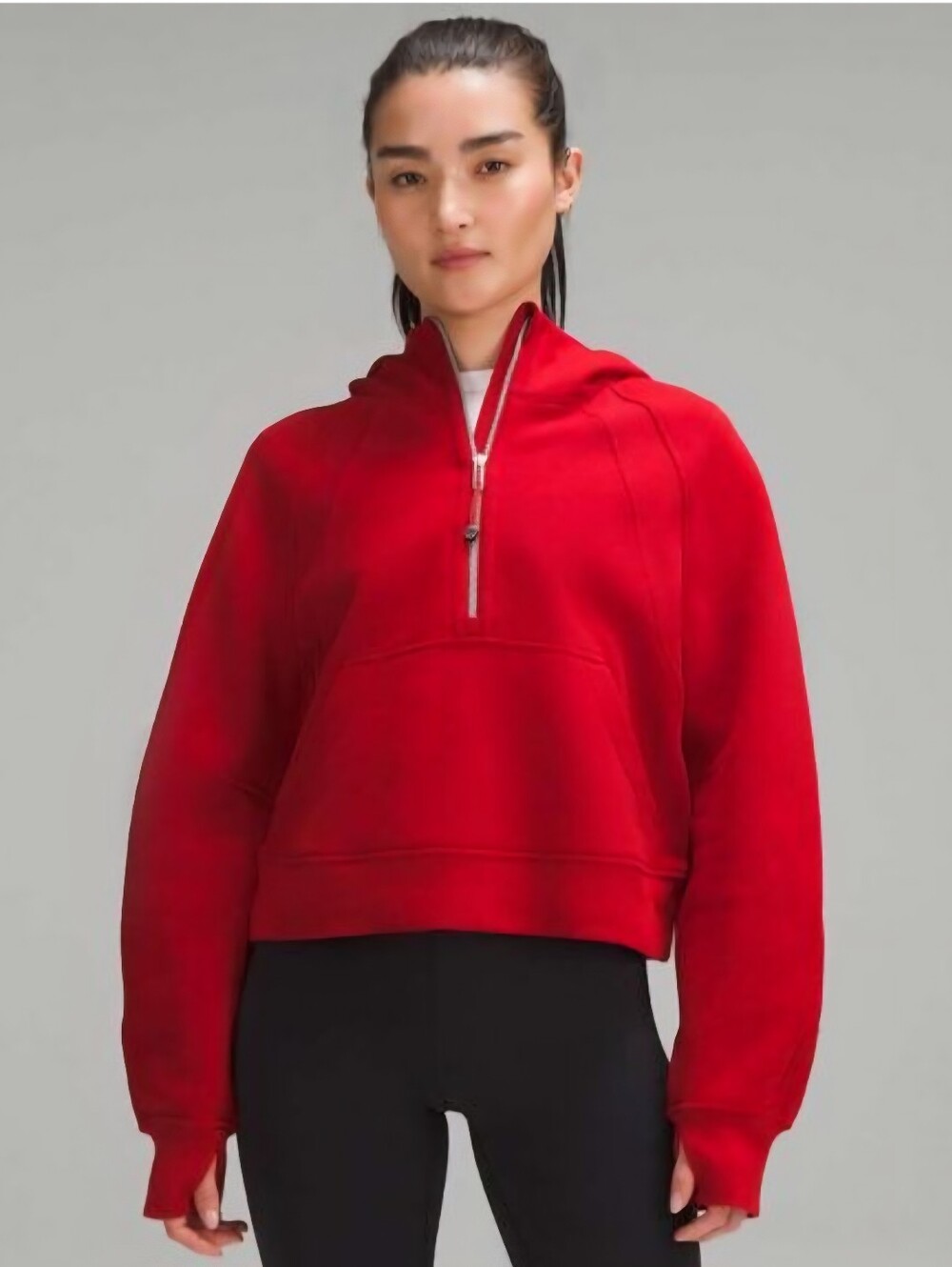 NWT Lululemon Scuba Oversized Half Zip Hoodie Size M / L - College Crimson